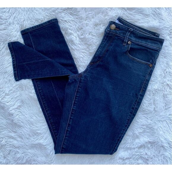 Ann Taylor Loft SZ 6/28 Woman’s Dark Wash Curvy Skinny Denim Jeans - Picture 2 of 13